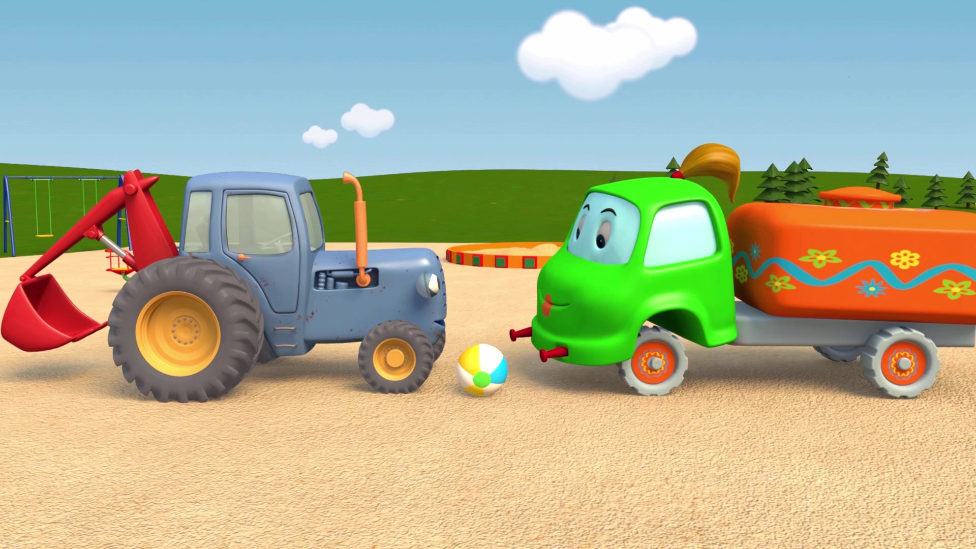 Видео детская видео синий трактор. Синий трактор кукутики.