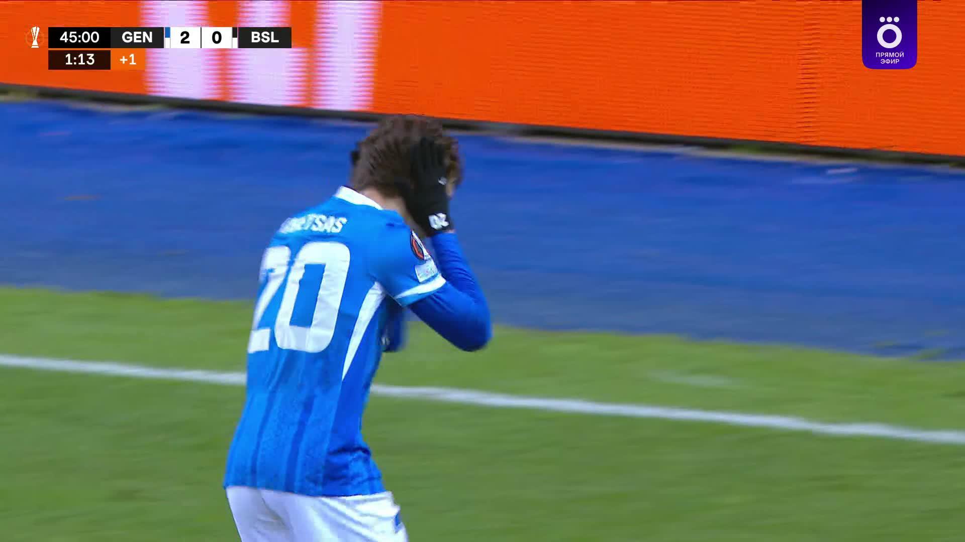 47' Гол. Константинос Карецас